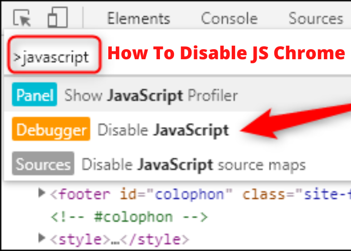 How To Disable JS Chrome