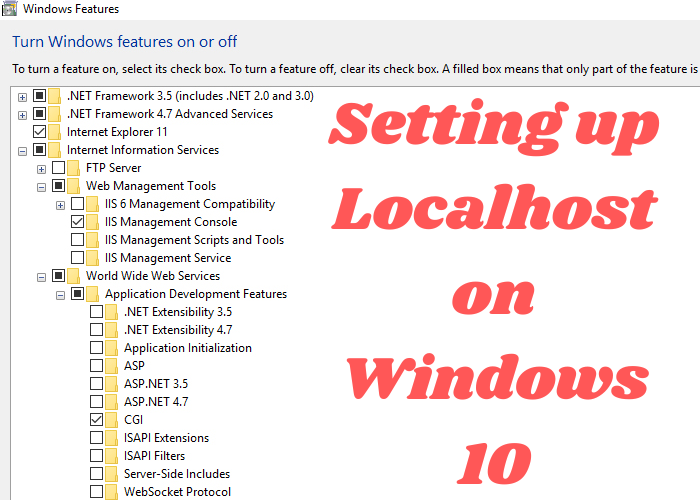Setting up Localhost on Windows 10