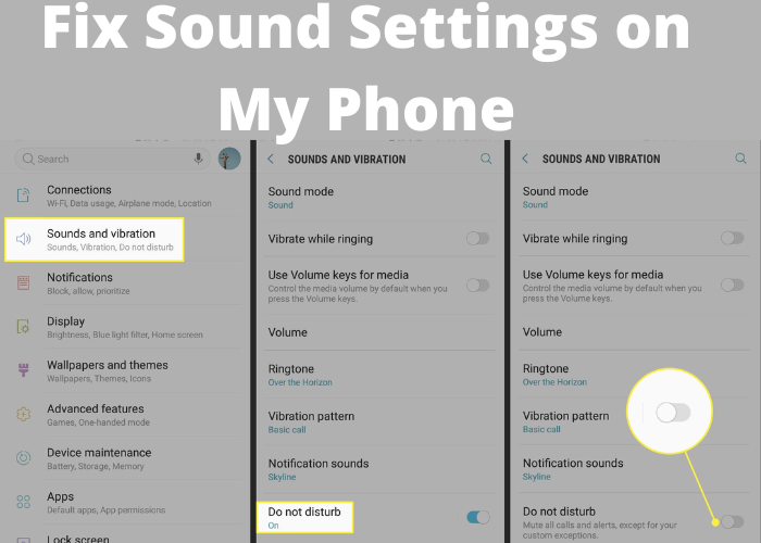 Fix sound settings on my phone
