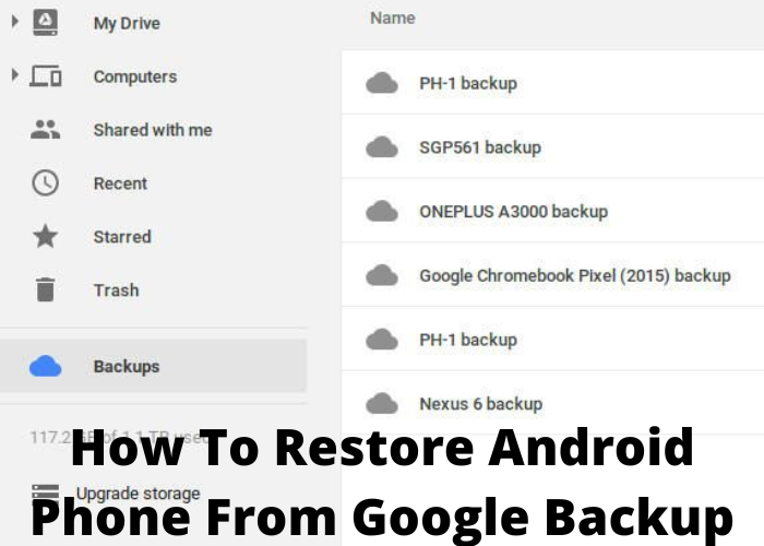 How to restore android phone from google backup