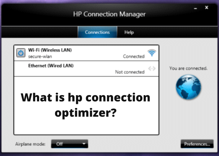 What is hp connection optimizer?