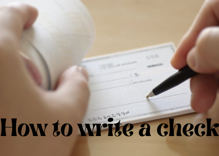 How to write a check